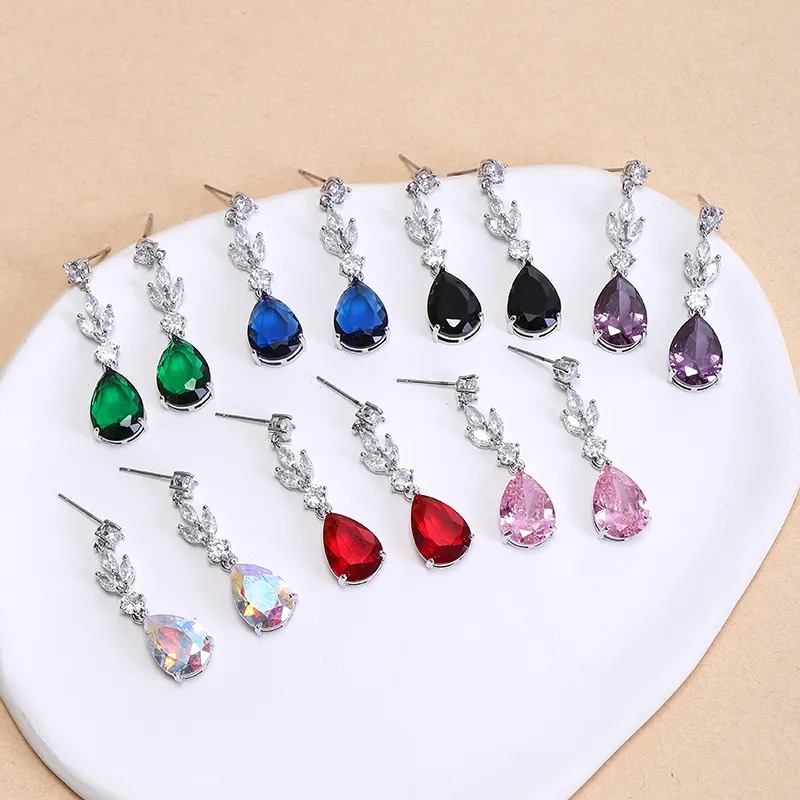 Colorful CZ dangle earrings: A Must-Have Wholesale Accessory