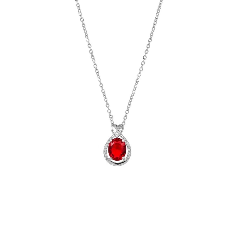 Elegant Red Zircon Pendant Necklace: Satisfactory results from the designer