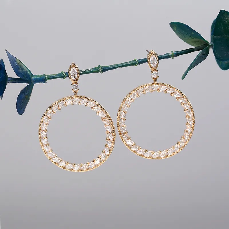 Exquisite CZ Hoop dangle earrings: A Must-Have Wholesale Accessory