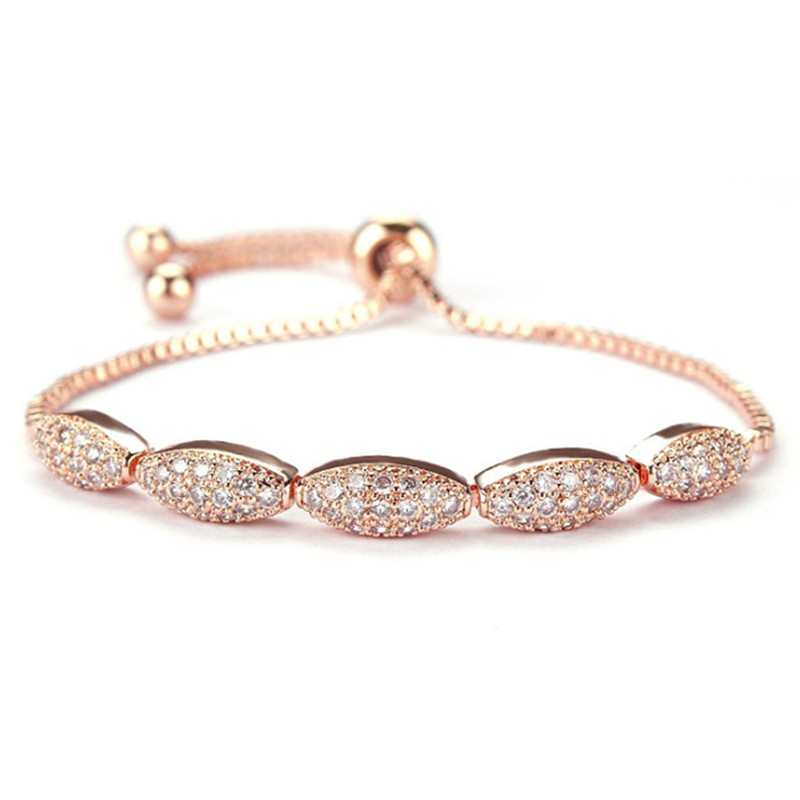 High Quality Plating Colors Zircon Slider Bracelet