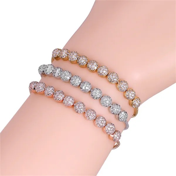 Ladies' zircon bead slider bracelets: An Epitome of Elegance