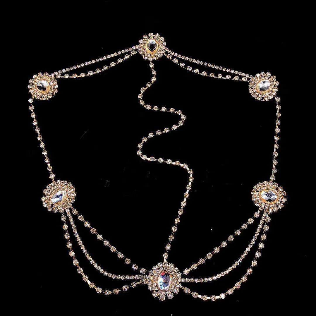 Retro Fringe rhinestone Hair Chain for Brides - Image 3