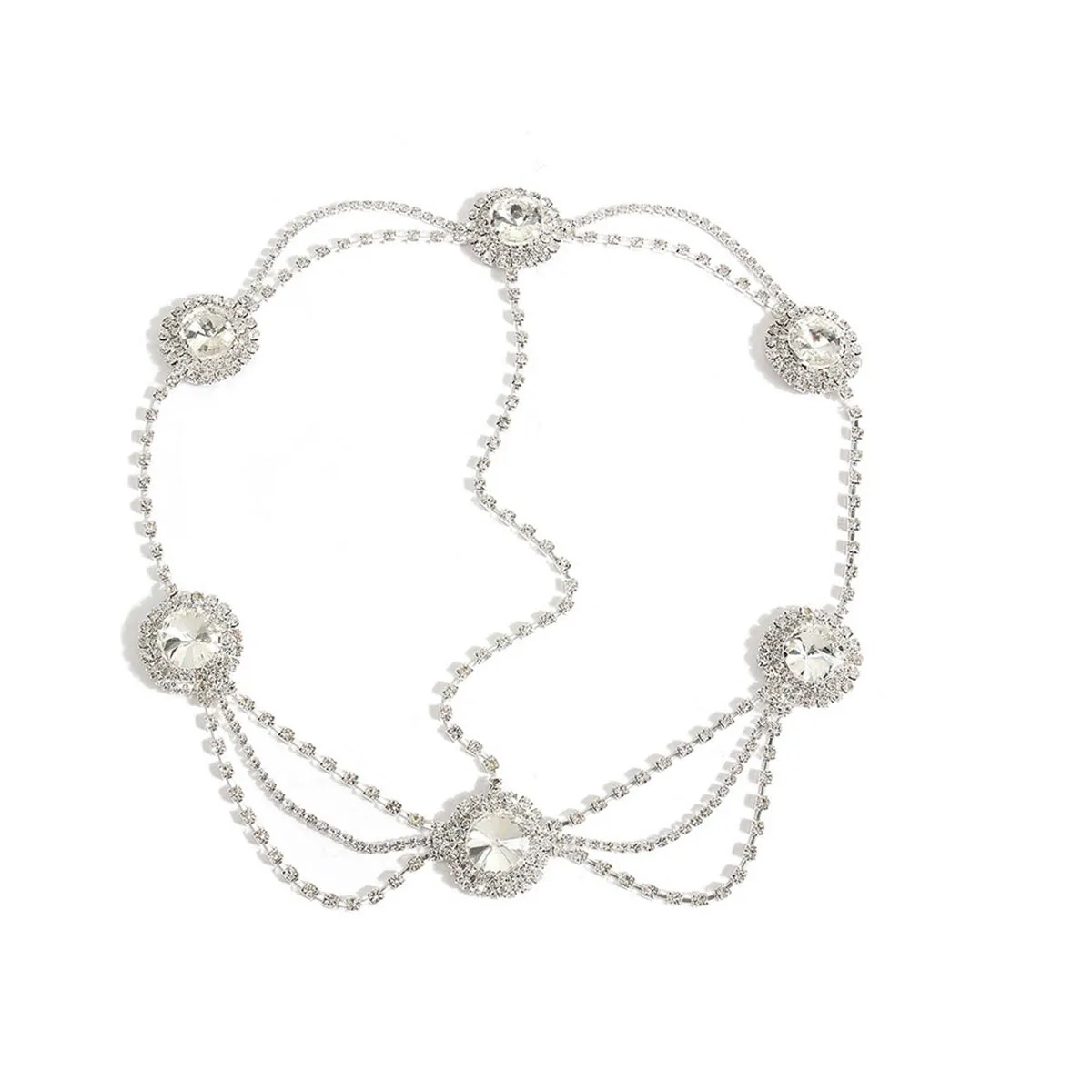 Retro Fringe rhinestone Hair Chain for Brides - Image 4