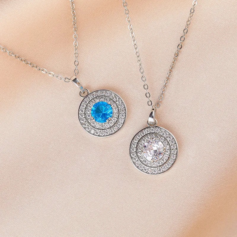 Round Exquisite Zircon Pendant Necklace: An Epitome of Elegance