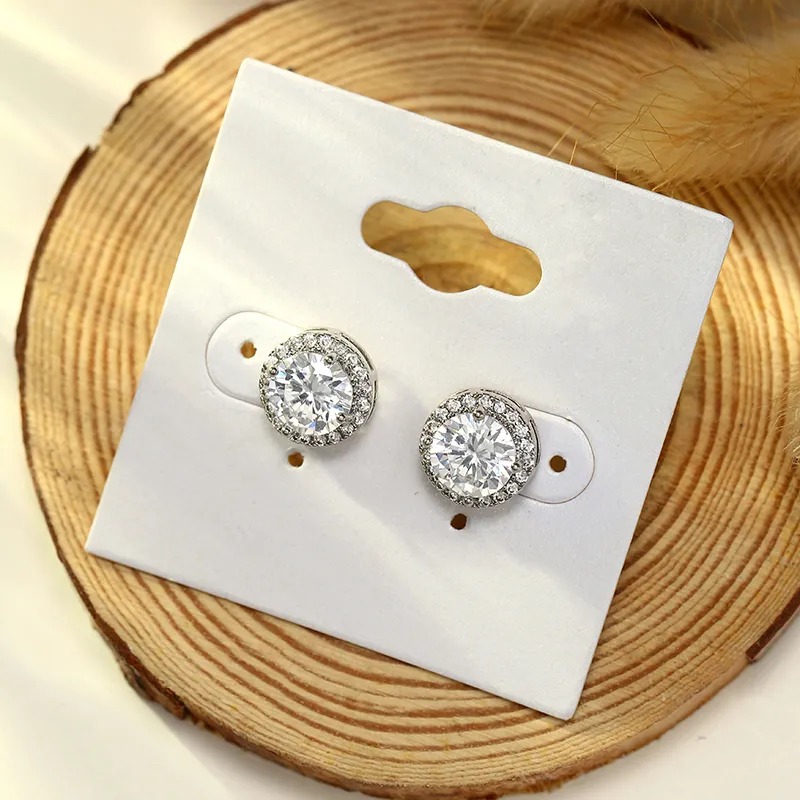 Round Zircon Stud Earrings: A perfect blend of simplicity and elegance